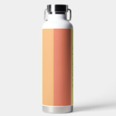 Veelkleurige Moderne Strepen met Naam Waterfles (Voorkant)