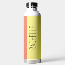 Veelkleurige Moderne Strepen met Naam Waterfles