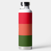 Veelkleurige Moderne Strepen met Naam Waterfles (Rechts)