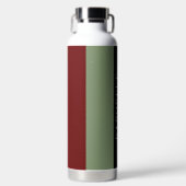 Veelkleurige Moderne Strepen met Naam Waterfles (Voorkant)