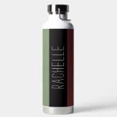 Veelkleurige Moderne Strepen met Naam Waterfles (Links)