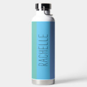 Veelkleurige Moderne Strepen met Naam Waterfles (Links)