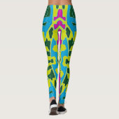 Veelkleurige naadloze "Ratti_Creative_Arts" Leggin Leggings (Achterkant)
