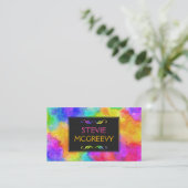 veelkleurige olieverf visitekaartje (Staand voorkant)