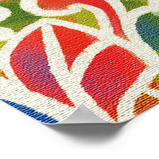 Veelkleurige Paisley Print Batik Patroon (Hoek)