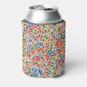 Veelkleurige Paisley Print Batik Patroon Blikjeskoeler (Blikje Achterkant)