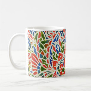 Veelkleurige Paisley Print Batik Patroon Koffiemok