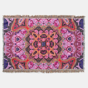 Veelkleurige paisley, sjaal print ontwerp deken