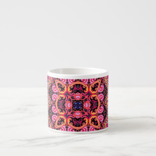 Veelkleurige paisley, sjaal print ontwerp espresso kop
