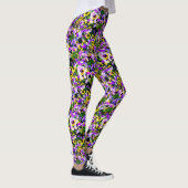 veelkleurige pansies leggings (Rechts)