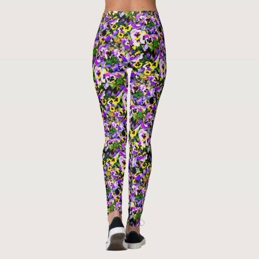 veelkleurige pansies leggings (Achterkant)