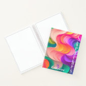 Veelkleurige papieren golven schetsboek notitieboek (Binnen)