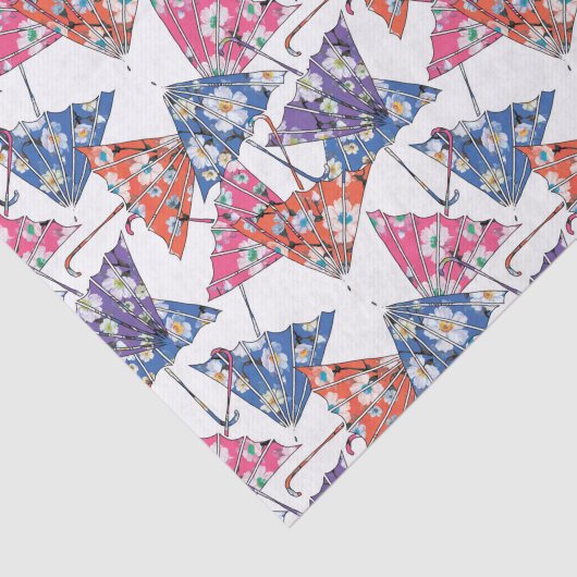 Veelkleurige paraplu's Weefselpapier Tissuepapier (Detail)