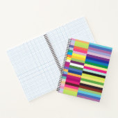 Veelkleurige pastel kleurrijke gestreepte en helde notitieboek (Binnen)