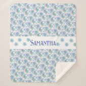 Veelkleurige pastel patchwork Daisy Sherpa Deken (Voorkant)