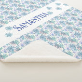 Veelkleurige pastel patchwork Daisy Sherpa Deken (3/4)