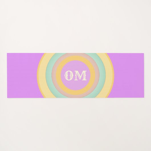 Veelkleurige pastelcirkels yogamat (Achterkant (horizontaal))