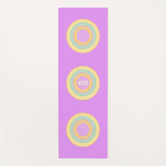 Veelkleurige pastelcirkels yogamat (Voorkant)