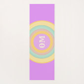 Veelkleurige pastelcirkels yogamat (Achterkant)