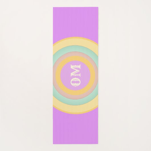 Veelkleurige pastelcirkels yogamat (Achterkant)