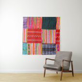 Veelkleurige Patchwork: Aziatische stijl Quilt. Wandkleed (In situ)