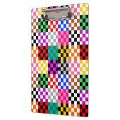 Veelkleurige patchwork check patroonontwerp klembord (Links)