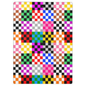 Veelkleurige patchwork check patroonontwerp klembord (Achterkant)