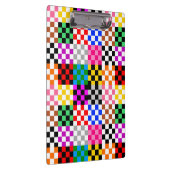 Veelkleurige patchwork check patroonontwerp klembord (Rechts)