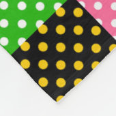 Veelkleurige Patchwork Quilt Polka Dots Fleece Deken (Hoek)