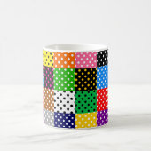 Veelkleurige Patchwork Quilt Polka Dots Koffiemok (Center)