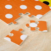 Veelkleurige Patchwork Quilt Polka Dots Legpuzzel (Zijkant)