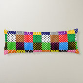 Veelkleurige Patchwork Quilt Polka Dots Lichaamskussen (Achterkant)