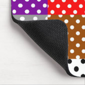 Veelkleurige Patchwork Quilt Polka Dots Muismat (Hoek)