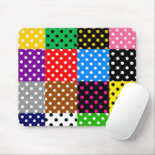 Veelkleurige Patchwork Quilt Polka Dots Muismat (Met muis)