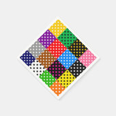Veelkleurige Patchwork Quilt Polka Dots Servet (Hoek)