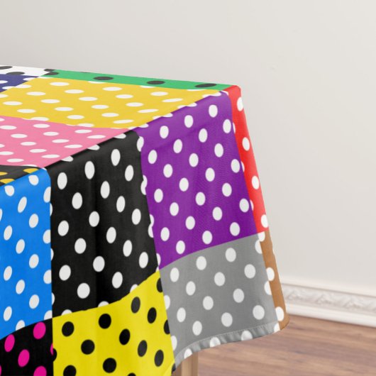 Veelkleurige Patchwork Quilt Polka Dots Tafelkleed