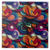 veelkleurige patchwork tegeltje (Voorkant)