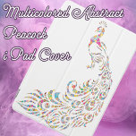 veelkleurige pauw iPad pro cover<br><div class="desc">Deze iPad Cover heeft een abstracte kleurrijke pauw. De achtergrond is wit maar u kunt dat aanpassen om het even welke kleur te kiezen u houdt van.</div>