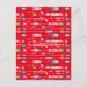 Veelkleurige Pijl Patroon Thunder_Cove Briefkaart