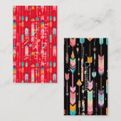 Veelkleurige Pijl Patroon Thunder_Cove Visitekaartje (Voorkant / Achterkant)