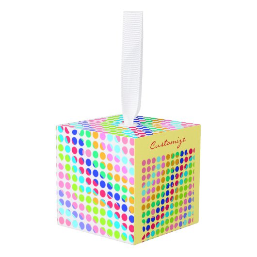 veelkleurige poka-punten decoratie (Voorkant hoekig)