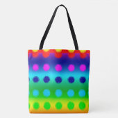 Veelkleurige Polka Dots Canvas tas (Voorkant)