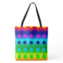 Veelkleurige Polka Dots Canvas tas