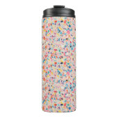 Veelkleurige Regenboog Terrazzo patroon Thermosbeker (Voorkant)