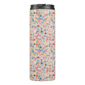 Veelkleurige Regenboog Terrazzo patroon Thermosbeker (Achterkant)