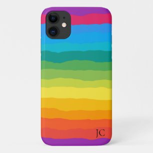 Veelkleurige regenboog Wiggly Stripes Case-Mate iPhone Case