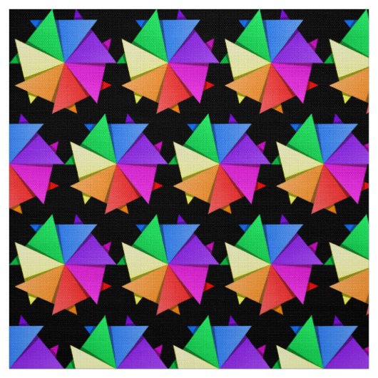 Veelkleurige regenboogster stof (Swatch)