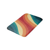 Veelkleurige retro stijl golven ontwerp badmat (Gekanteld)