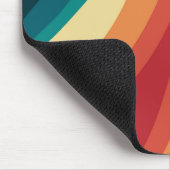 Veelkleurige retro stijl golven ontwerp muismat (Hoek)