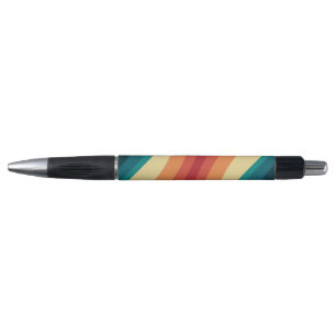 Veelkleurige retro stijl golven ontwerp pen